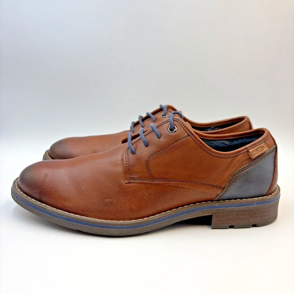 Pikolinos York Oxfords Men's Lace Up Brown Leather Shoes EU 42 US 8.5 Portugal